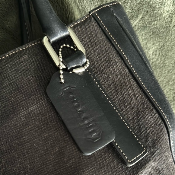 Coach Vintage Classic Legacy Brown Leather and Linen Bonnie Bucket Tote - Picture 3 of 16